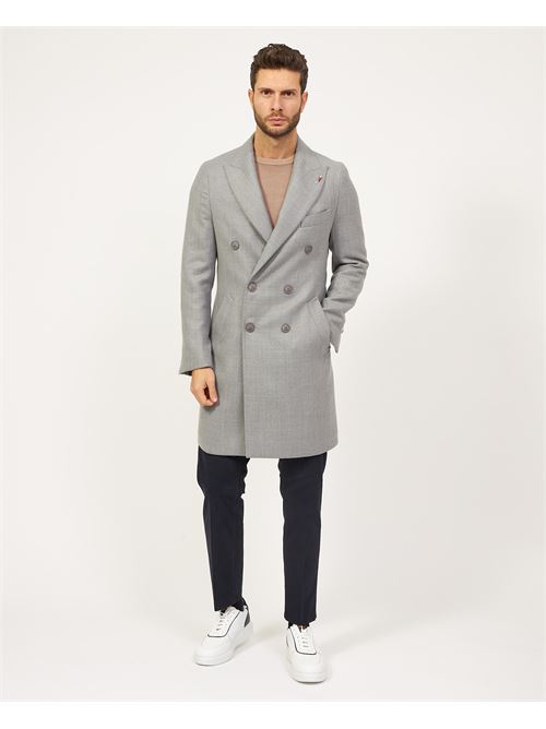 Cappotto lungo doppiopetto Mulish in misto lana MULISH | CPS7007/Q-FARENIGHTGRIGIO CHIARO